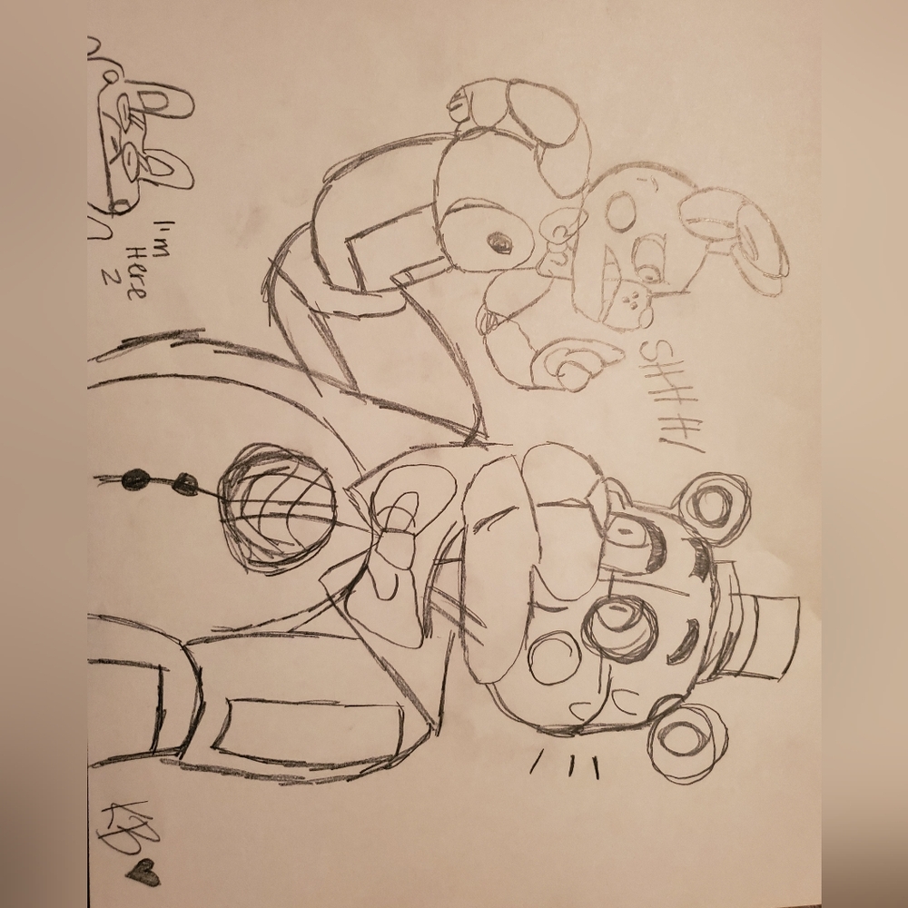 Funtime Freddy and Bonbon! Sister Location drawing